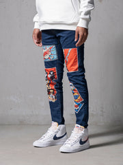 NODP Comic Books Navy Jeans