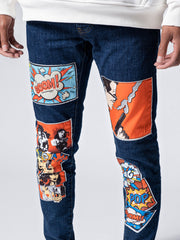 NODP Comic Books Navy Jeans