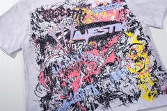 Pattern Rhinestone Tee