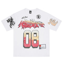 Personality geometric pattern casual printed T-shirt