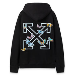 Off-White Butterfly Pattern Arrow Printed Hoodie