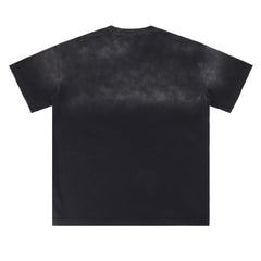 Letter Print Washed Distressed Tee