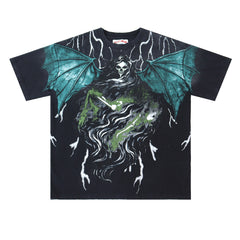 Dark Reaper Wings Pattern T-shirt #V2918
