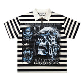 Rhinestone Collared T-shirt
