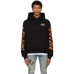 Black & Orange Bones Hoodie