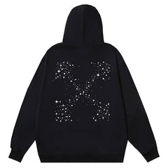 Off White Bling Stars Arrow Reg Hoodie