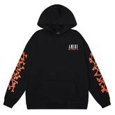 Black & Orange Bones Hoodie