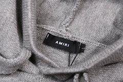 Grey Core Knitted Sweater Hoodie