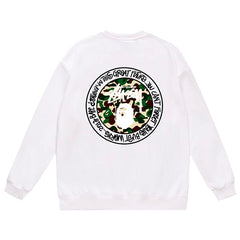 x Stussy Letter Print Crew Neck Sweatshirt