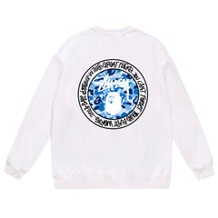 x Stussy Letter Print Crew Neck Sweatshirt