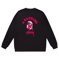 x Stussy Ape Head Pattern Print Sweatshirt