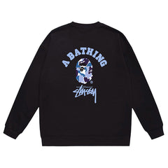 x Stussy Ape Head Pattern Print Sweatshirt