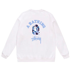 x Stussy Ape Head Pattern Print Sweatshirt
