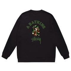 x Stussy Ape Head Pattern Print Sweatshirt