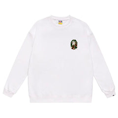 x Stussy Ape Head Pattern Print Sweatshirt
