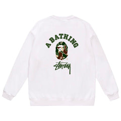 x Stussy Ape Head Pattern Print Sweatshirt