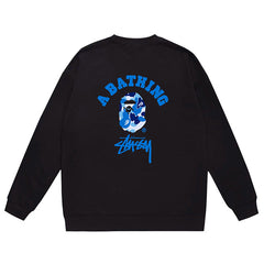 x Stussy Ape Head Pattern Print Sweatshirt