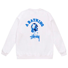 x Stussy Ape Head Pattern Print Sweatshirt