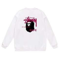 x Stussy Ape Head Pattern Print Sweatshirt