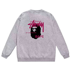 x Stussy Ape Head Pattern Print Sweatshirt