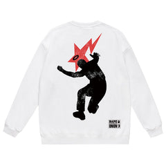 x Union Ape Head Pattern Print Sweatshirt