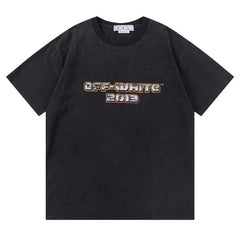 Off White Pattern Print T-Shirts