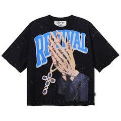 Revival Rhinestone Cropped Tee