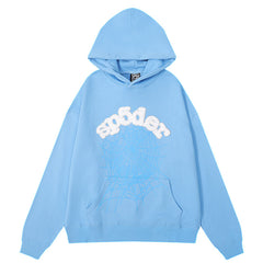 Spider Web Hoodie-Blue #8208