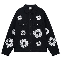 Denim Tears All-Over Wreath Light Wash Jacket