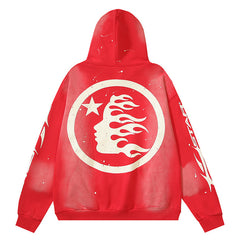Logo Pattern Printed Hoodie