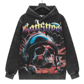 Godspeed Skull Pattern Printed Hoodie