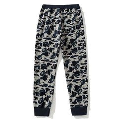 Camouflage shark head print pants