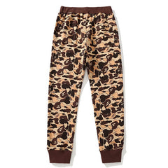 Camouflage shark head print pants