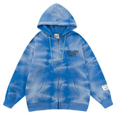 GALLERY DEPT. Logo-Print Bleached Cotton-Jersey Zip-Up Hoodie