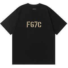 Flocking FG7C Letters T-Shirts