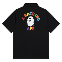 A BATHING Ape Head Logo Polo T-Shirt