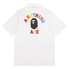 A BATHING Ape Head Logo Polo T-Shirt