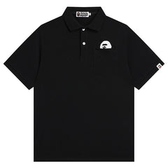 A BATHING Ape Head Logo Polo T-Shirt