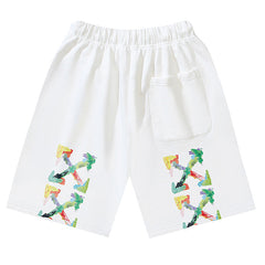 Off-White Brush Arrows Raw-Cut Shorts