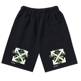 Off-White Arrows-print Cotton Shorts