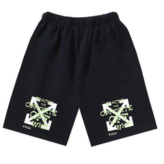 Off-White Arrows-print Cotton Shorts