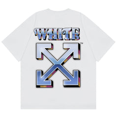 Off White Alphabet Arrow Pattern T-Shirts