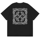 Off White Cashew Flower Arrow Pattern T-Shirts