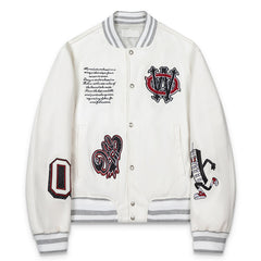 Crystal Full Lea Varsity Jacket