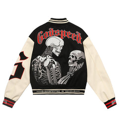 Mankind Vs Ai Varsity Jacket Black/red