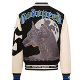 Mens F.T.D Wool Varsity Jacket Black/blue