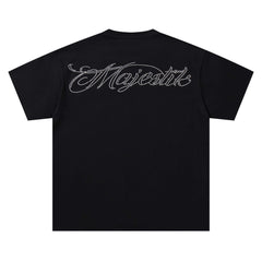 Washed Distressed Rhinestone Tee