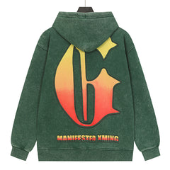 Skull Pattern Printed Hoodie