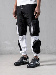 NODP Black & White Parachute Cargos