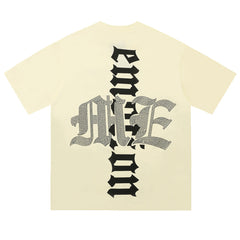 Cream “Beach” Rhinestone Tee